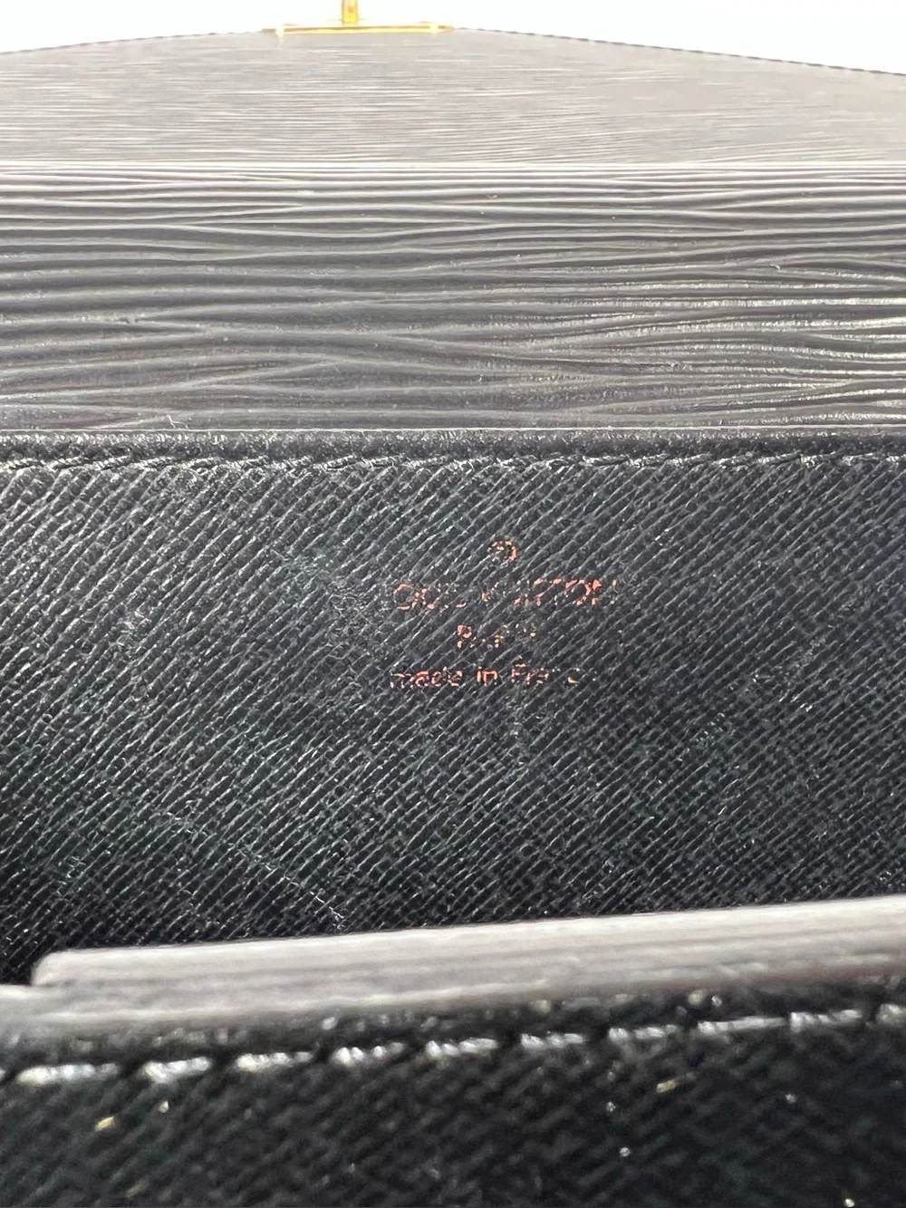 3093: Louis Vuitton Epi Serviette Ambassadeur Briefcase Black Leather